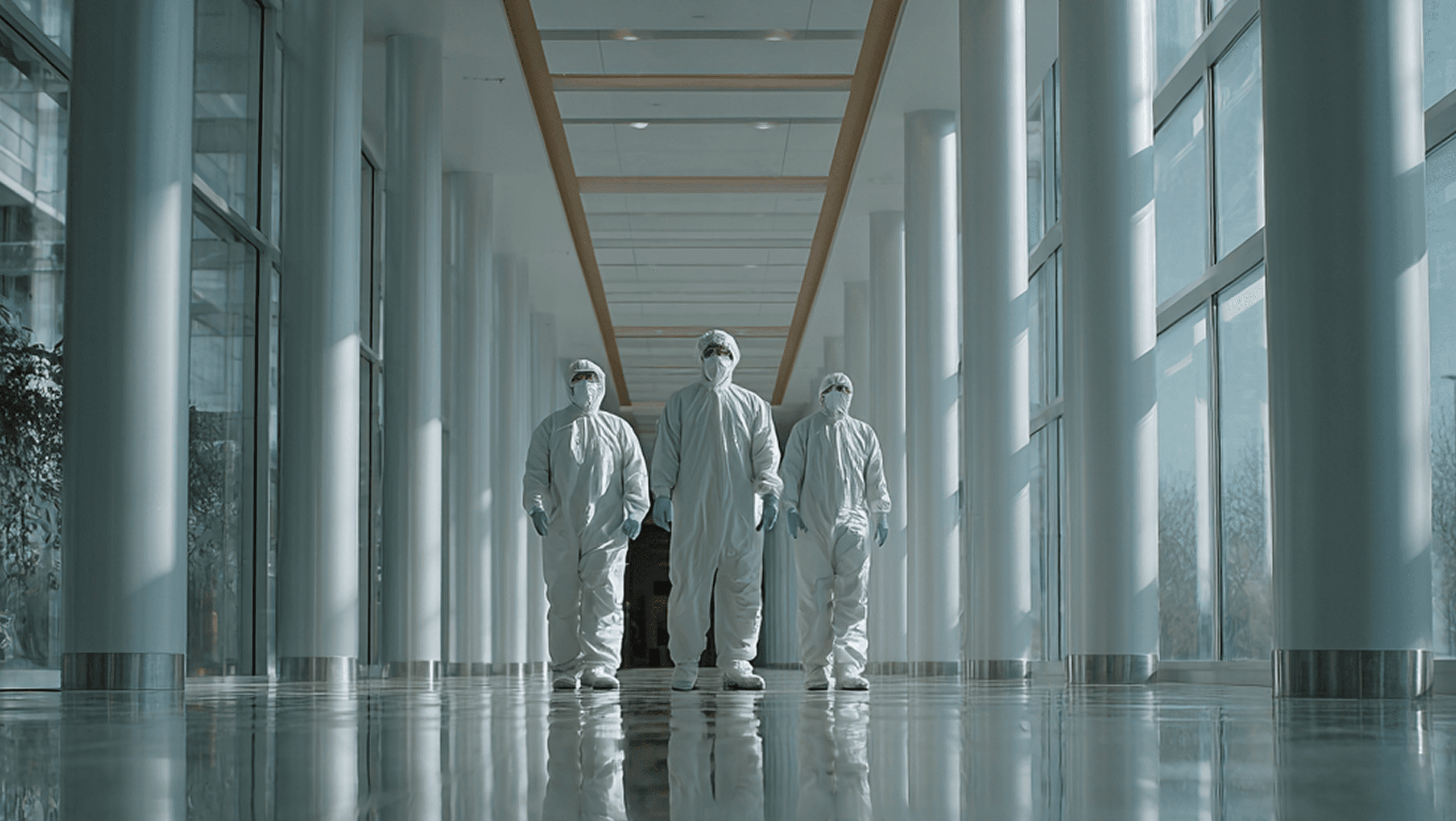 Protected response unit in healthcare hallway