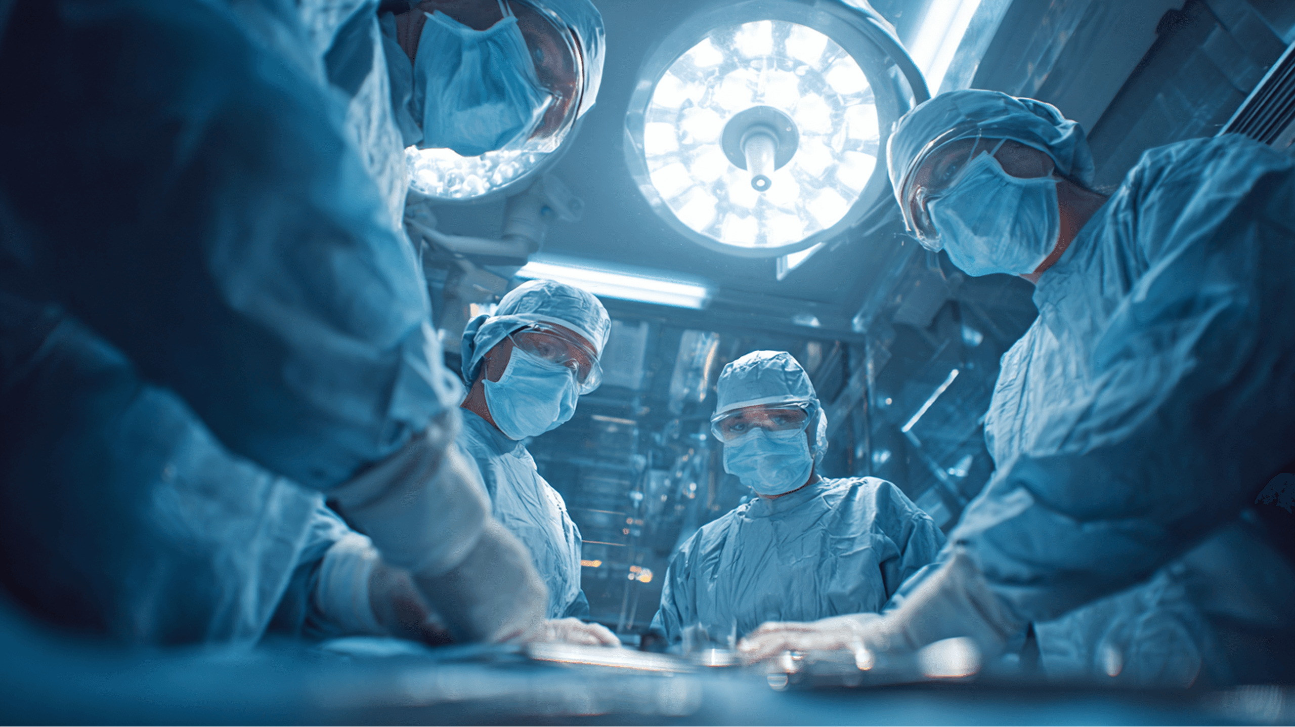 Surgical team in operating room