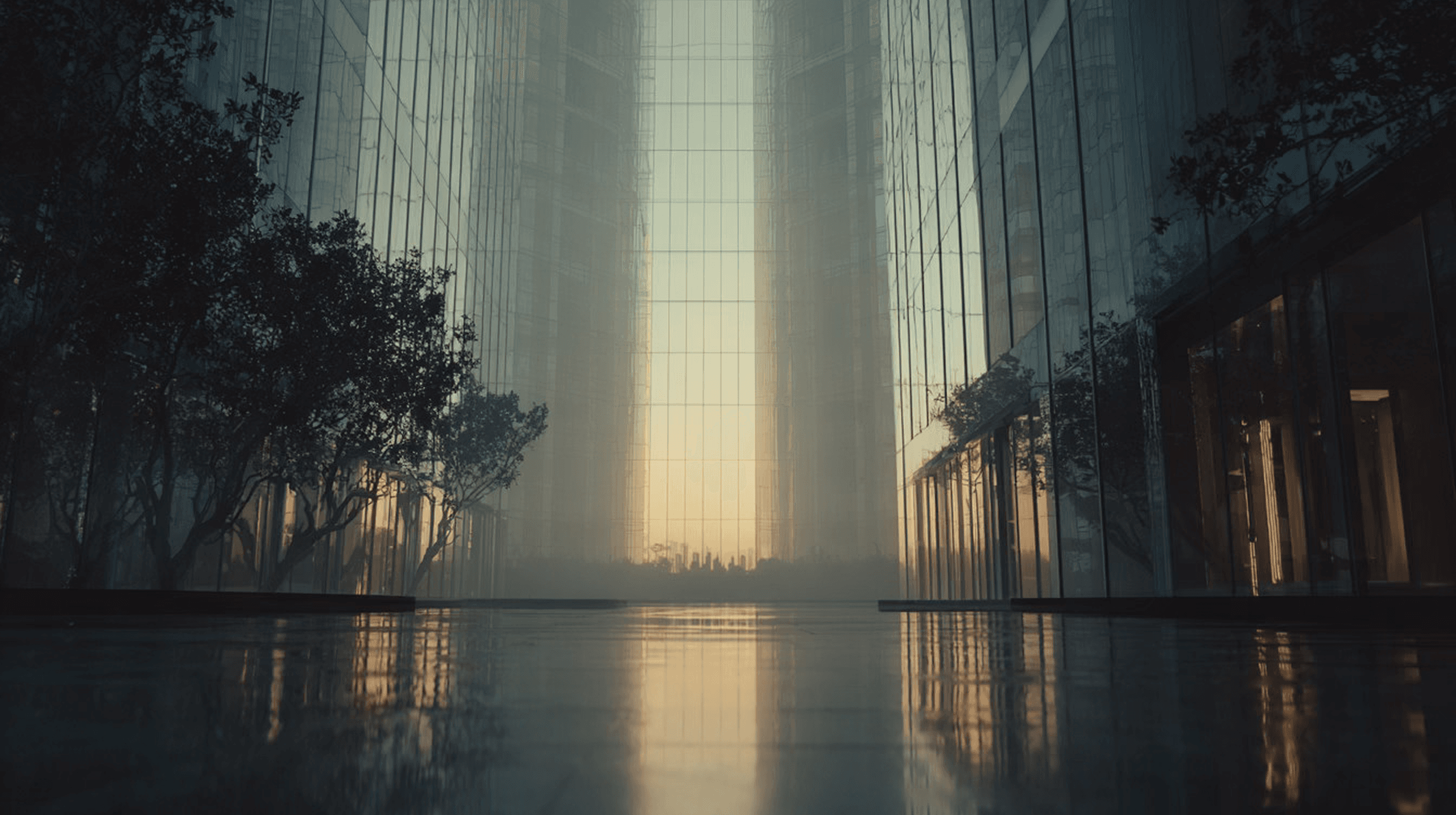 Modern clean architecture atrium