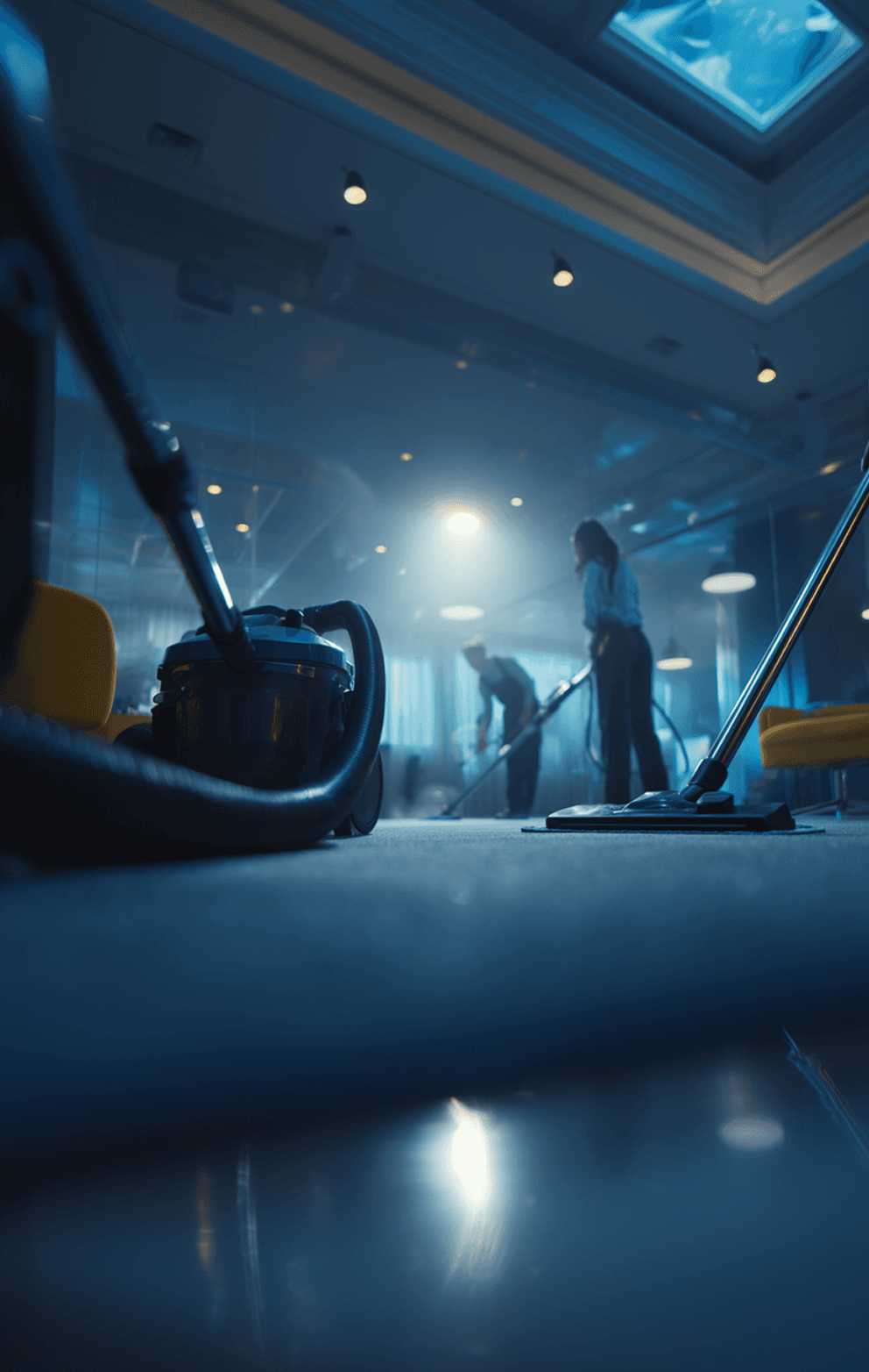 OneClean team maintaining a polished commercial interior