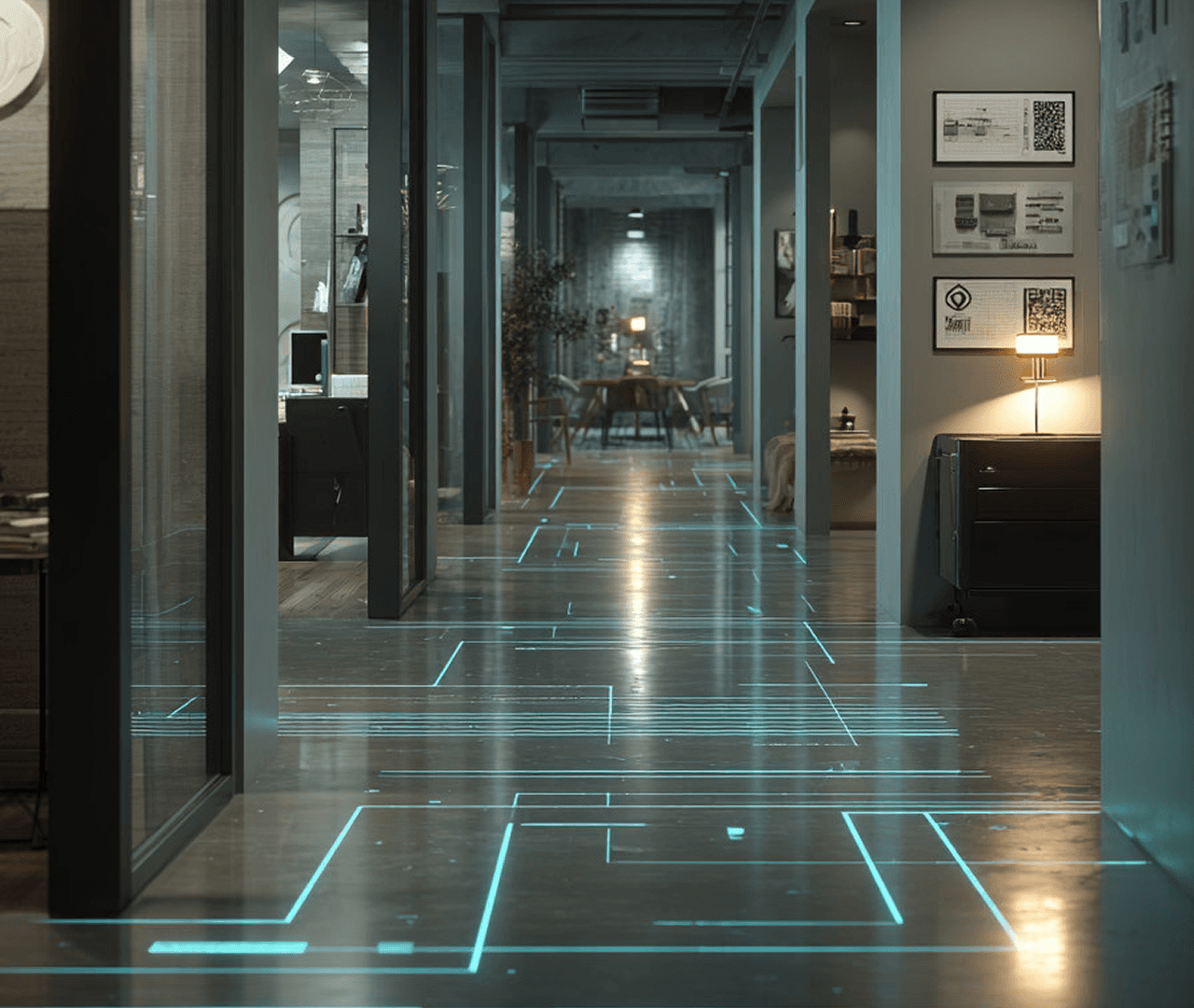 Smart building corridor